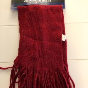 Red Knitted Scarf LIKE NEW